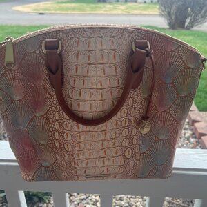 Brahmin Large Duxbury in Scallop Bondi Pastel Seashell with Matching Ady Wallet